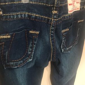 Big Billy T Embroidered True Religion Brand Jeans